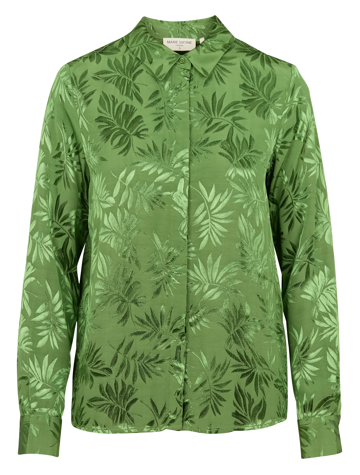 ASATI - Chemise col italien à imprimé floral | Vert