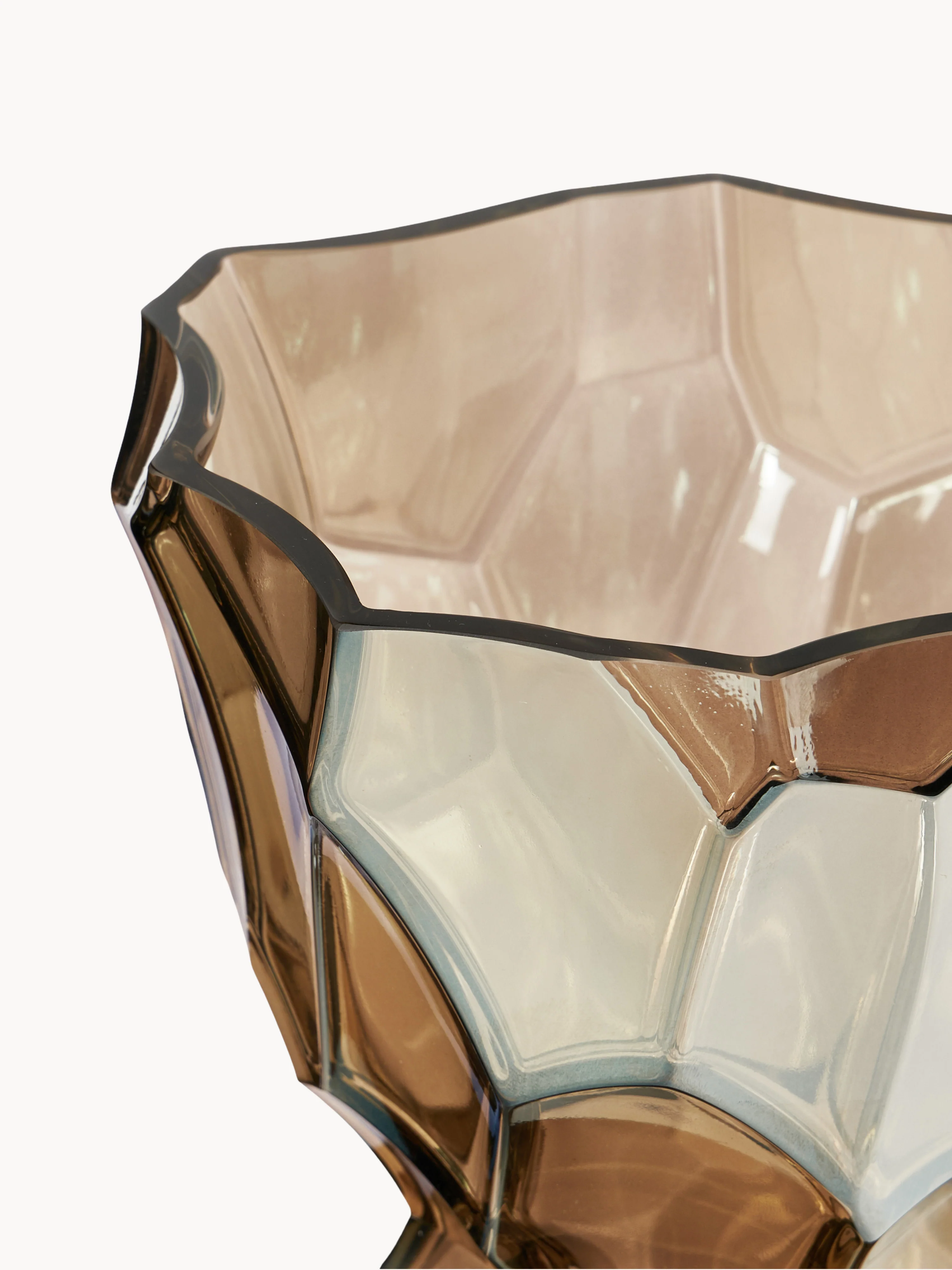 Mondgeblazen glazen vaas Reflection, H 30 cm
