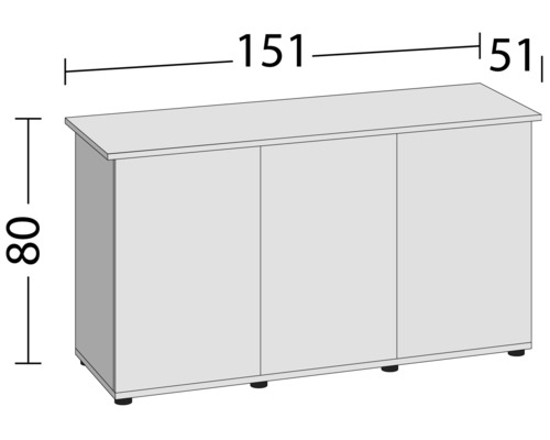 Aquariumonderkast Juwel SBX Rio 450 151 x 51 x 80 cm, grijs