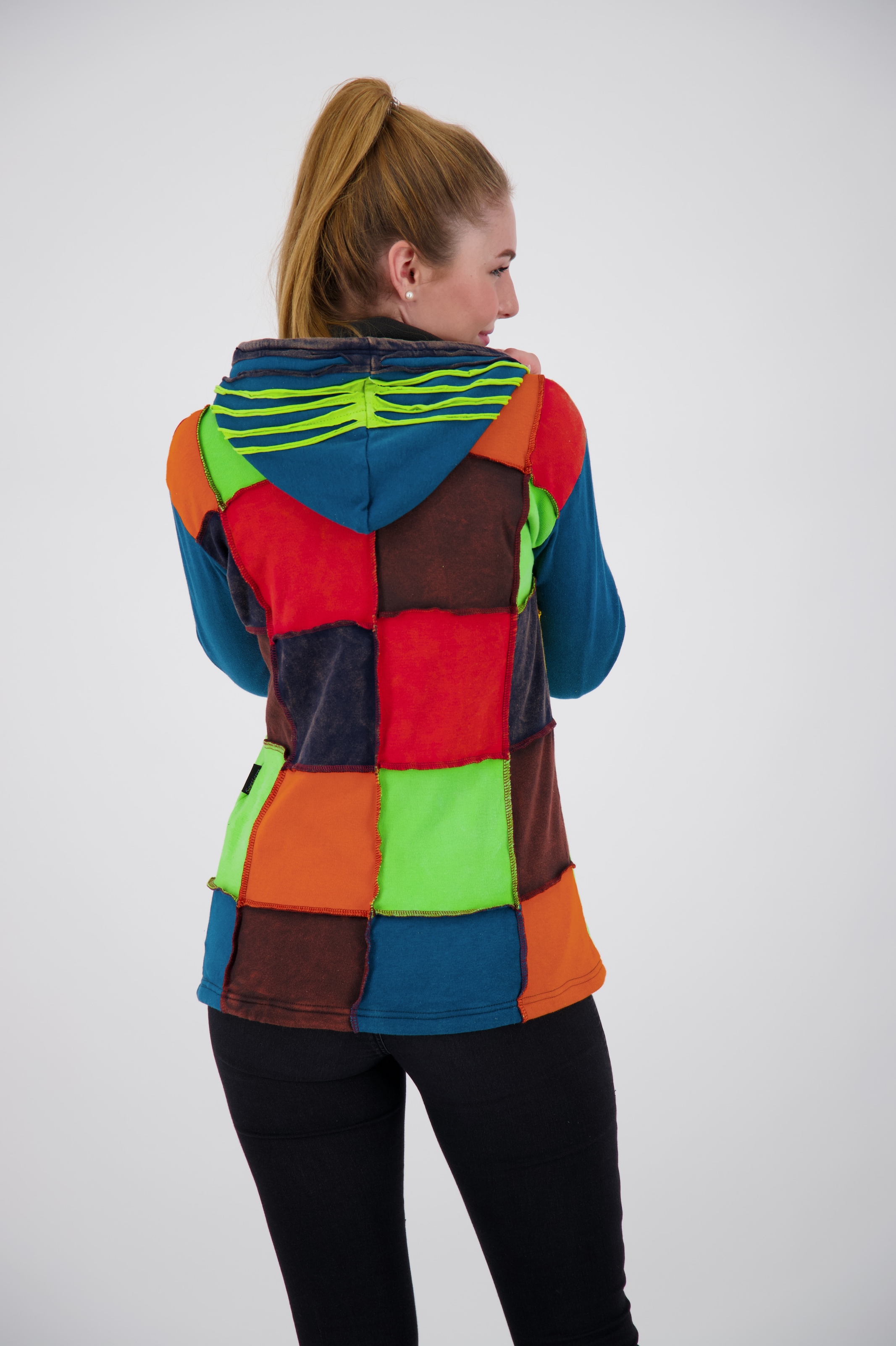 ankerglut Fleecejacke »Patchwork Multicolor NUNAVUT II NEW FLOWER POWER«