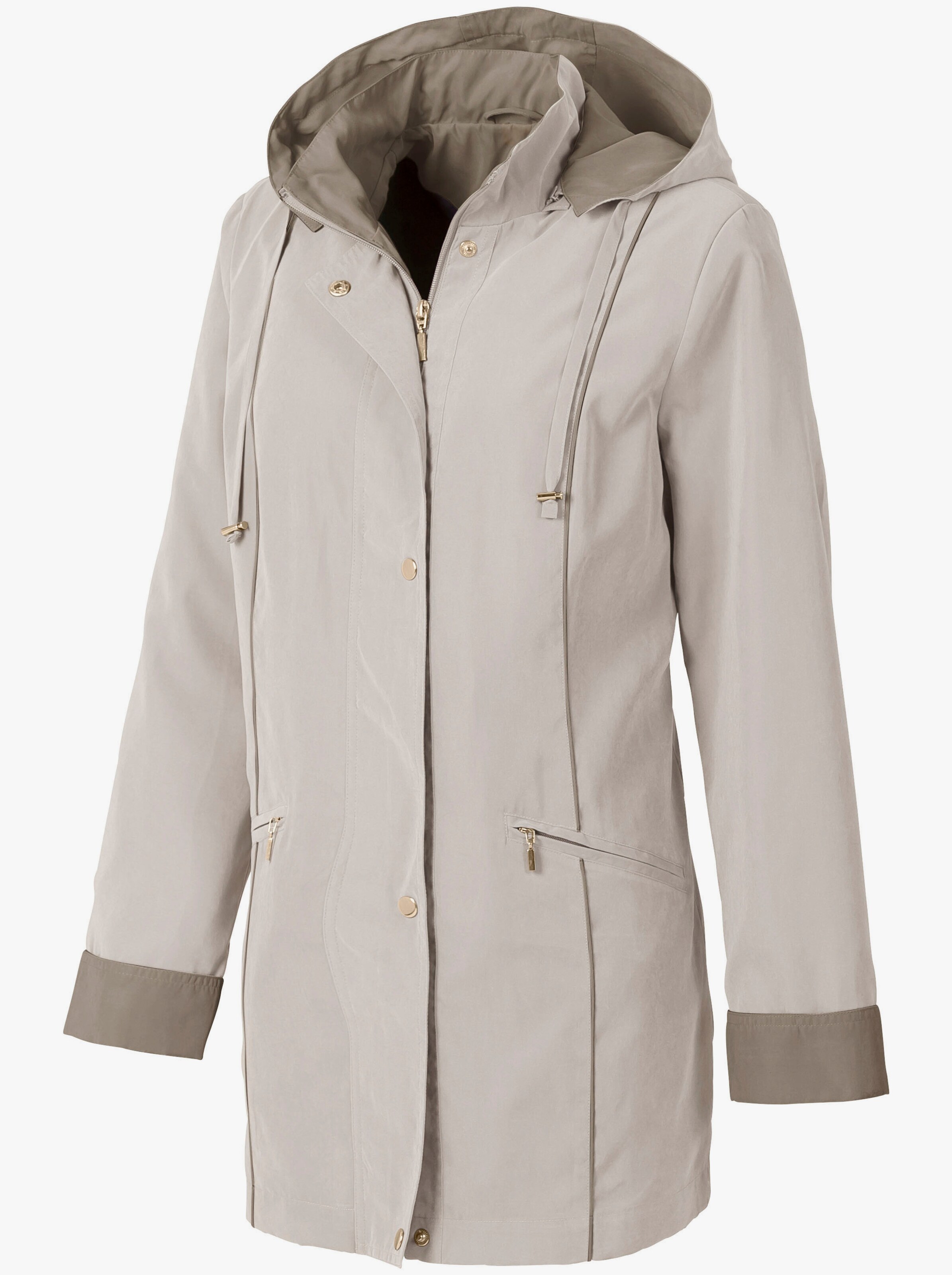 Microfaserjacke mit verdecktem Reißverschluss