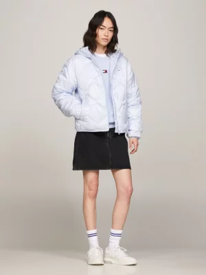Jaqueta puffer acolchoada com capuz