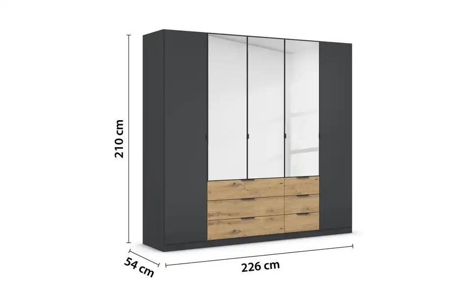 Drehtürenschrank Davoa 226 cm