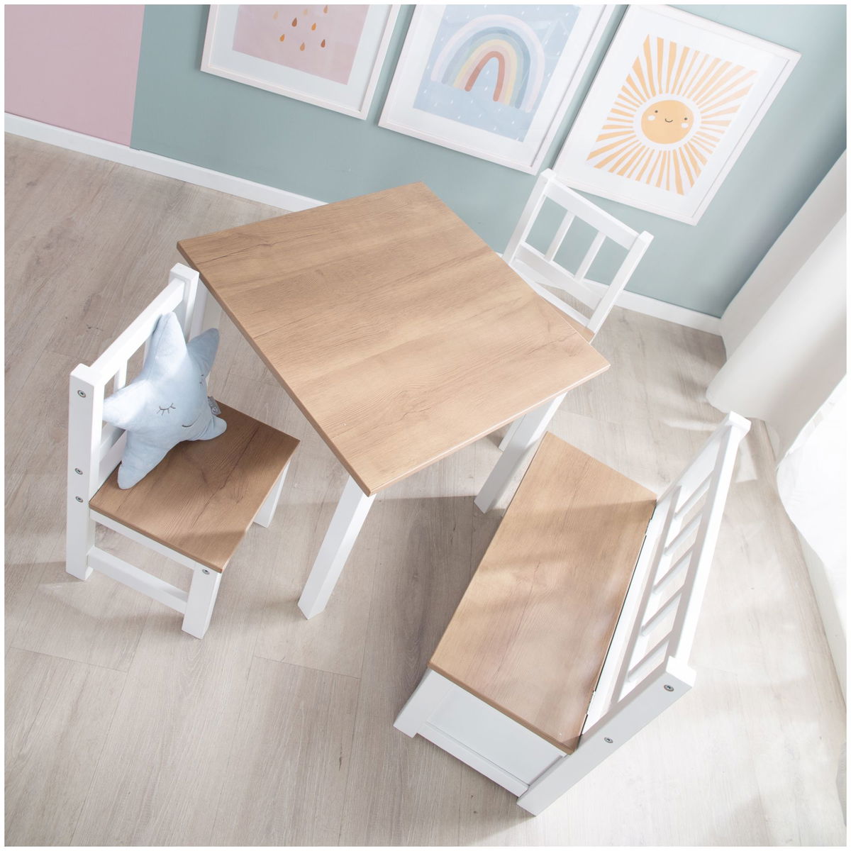 robaroba   Kindersitzgruppe Woody weiss