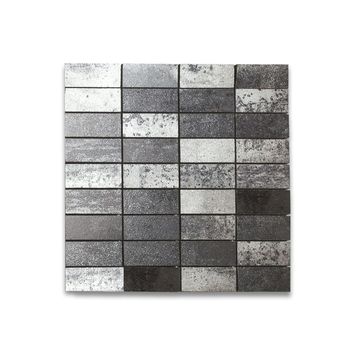 Mozaïektegel Vulcano zwart 30x30 cm 4 stuks