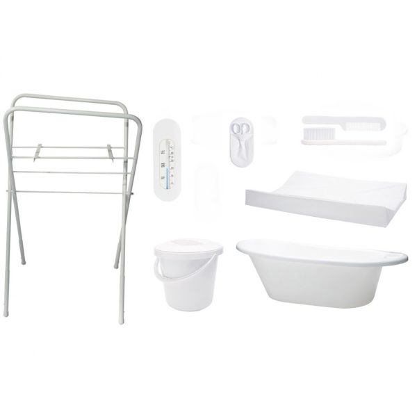 Bébé Basics Badset Uni Wit Inclusief Badstandaard Wit