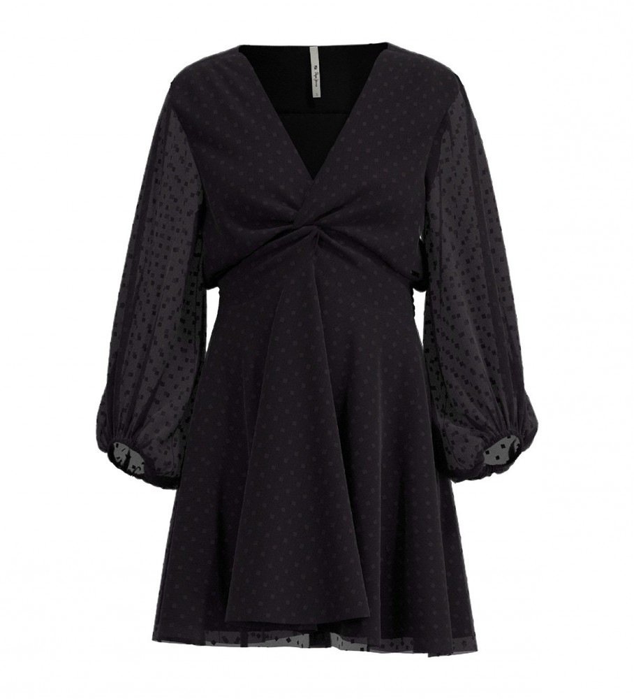 Vestido Plumeti Preto Pepe Jeans