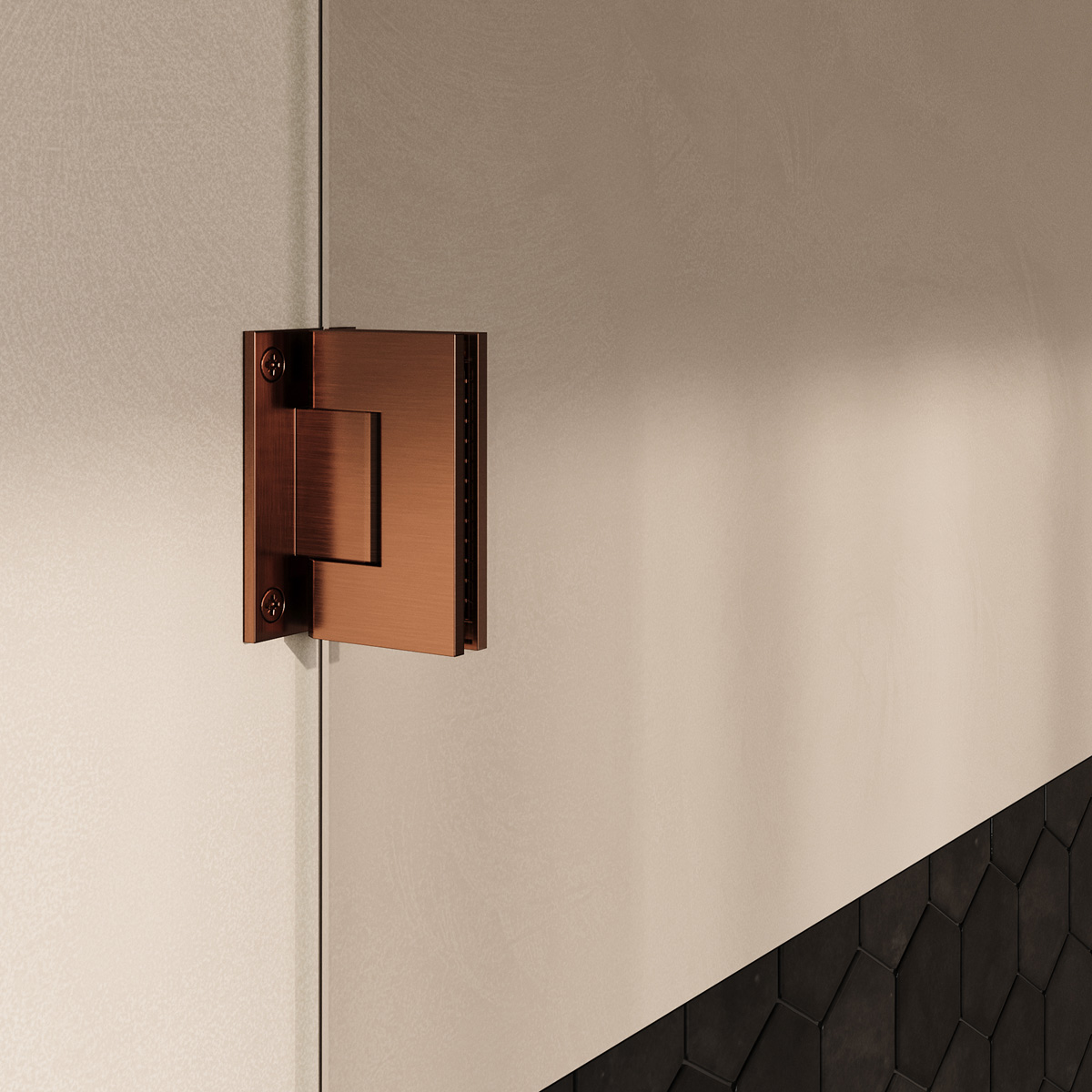 Brauer Void profielloze pendeldeuren 90cm koper geborsteld PVD