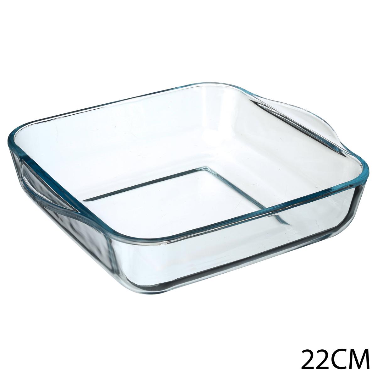 PLAT CARRE VERRE 22X22CM