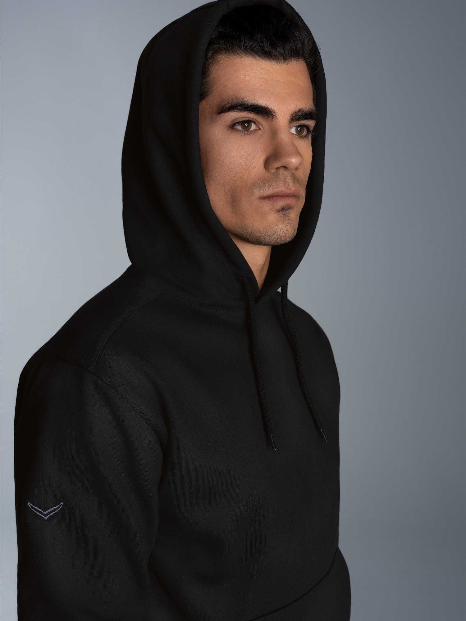 Hoodie aus SweatqualitätSchwarz