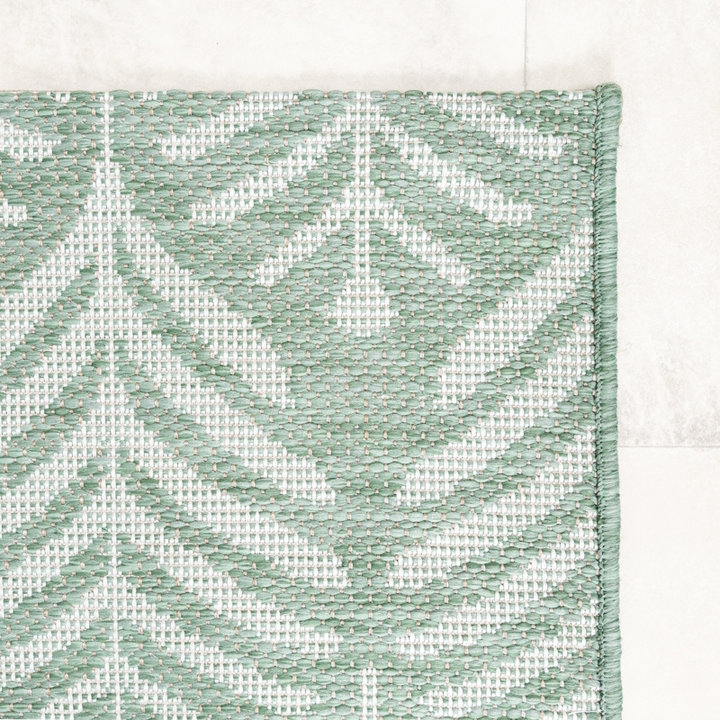 Buitenkleed - Summer Leaves Groen | Botanische print