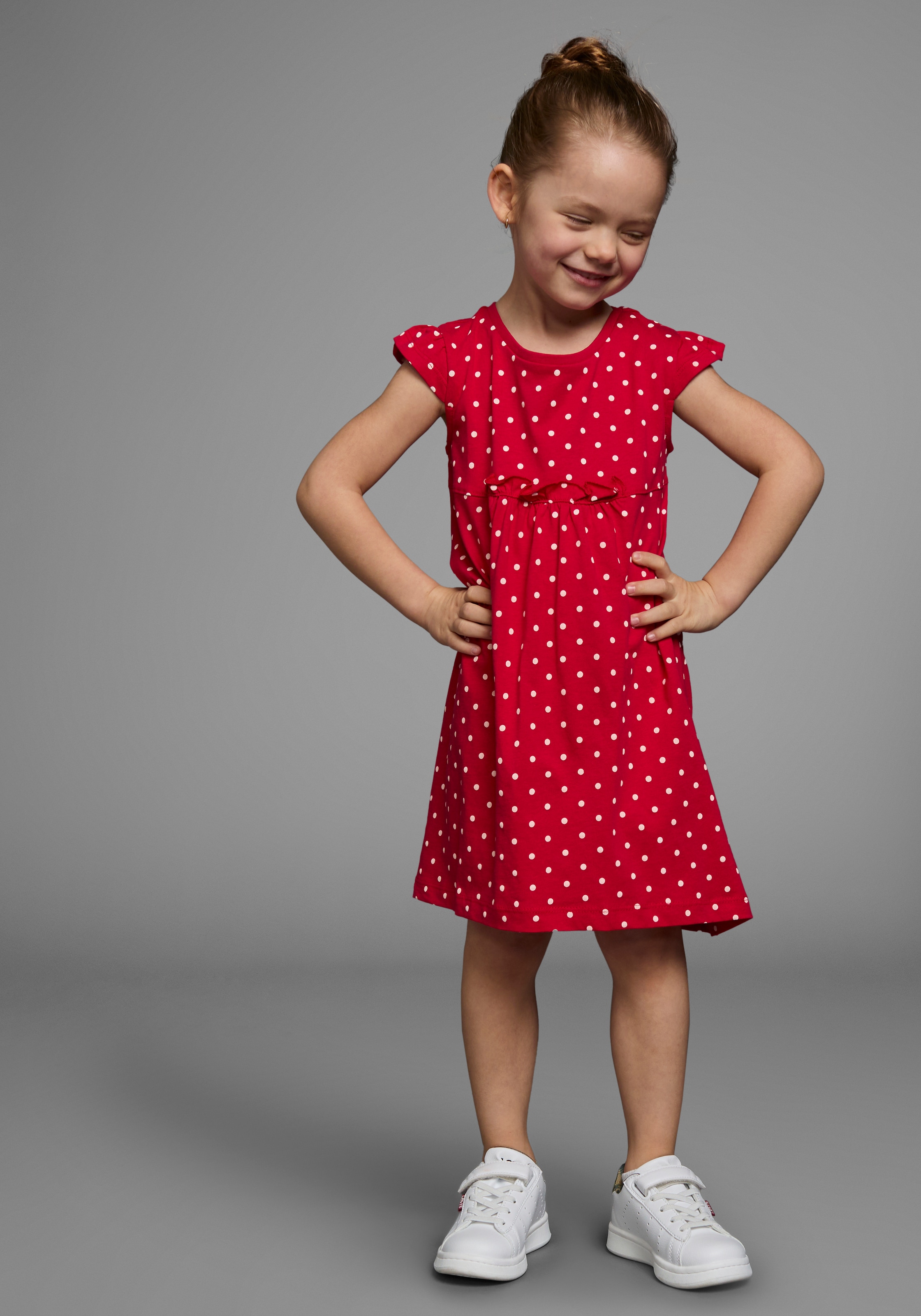 KIDSWORLD Jerseykleid »für kleine Mädchen« Packung, 2, 2 Stk. tlg. festliche Anlässe,  kniefrei,  modischer Stil,  aus reiner Baumwolle