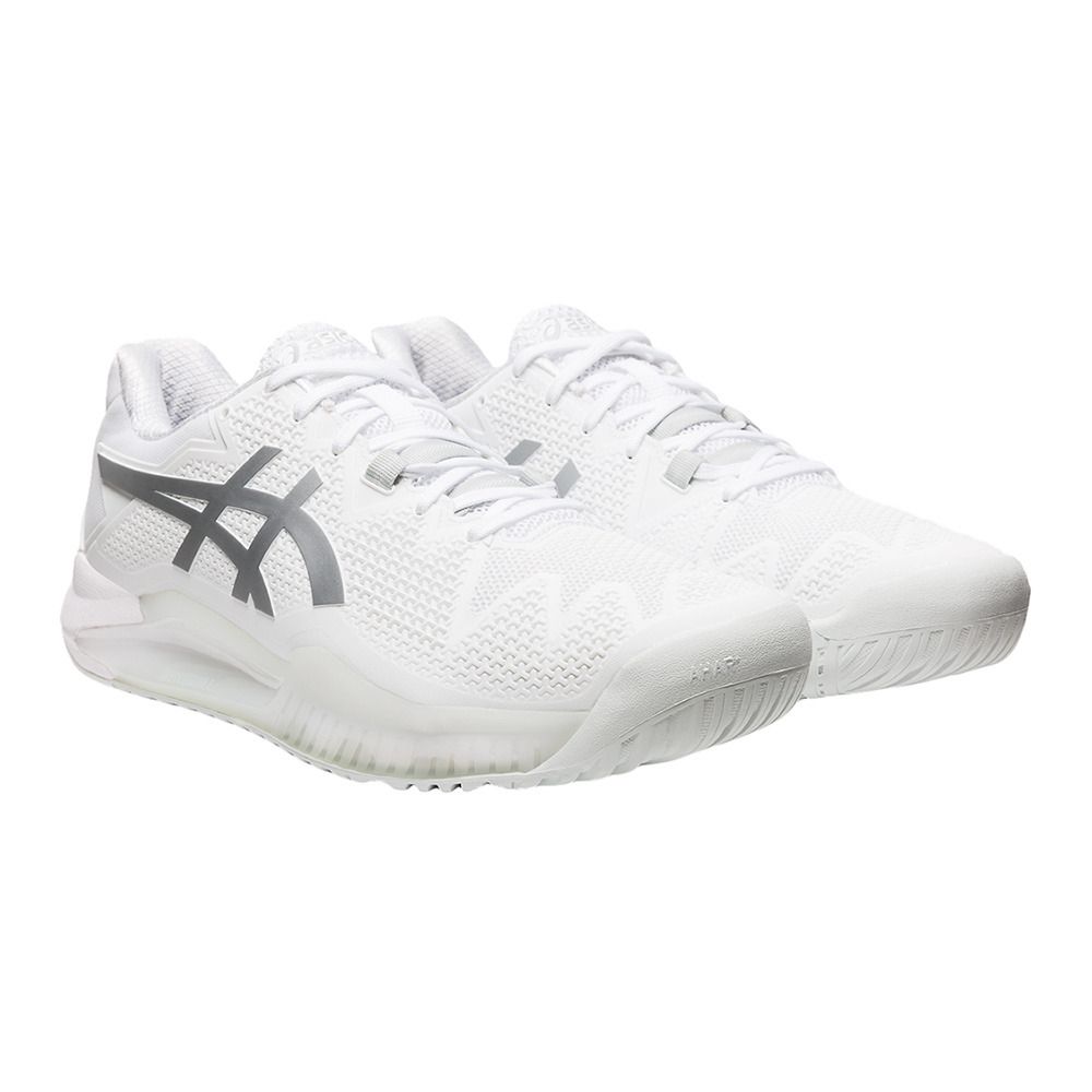 Asics GEL-RESOLUTION® 9 - Chaussures tennis Femme white/pure silver