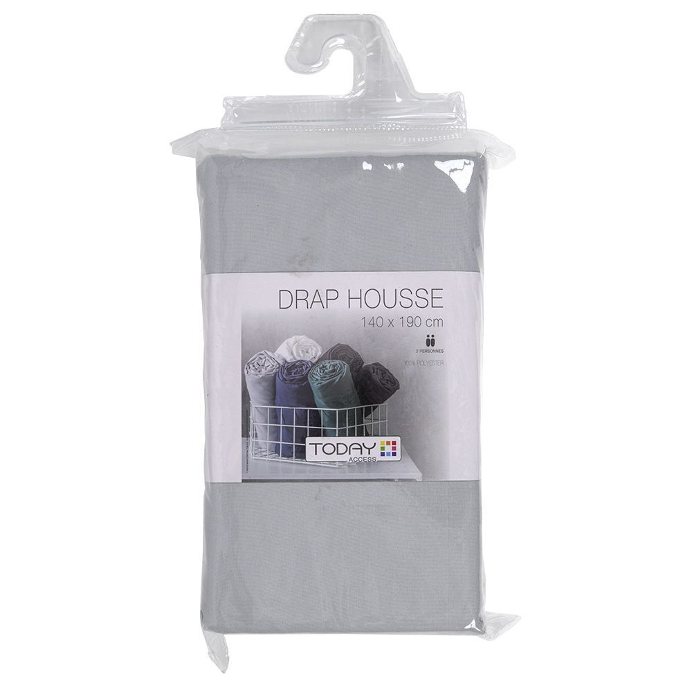 Drap housse 1 place 140x190cm multicolore 100% polyester