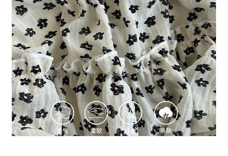 Tel tot 10 - Mini A-lijn rok met hoge taille en bloemenprint