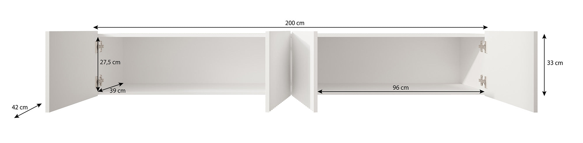 Meubella - TV-Meubel Pepinos - Eiken - 200 cm