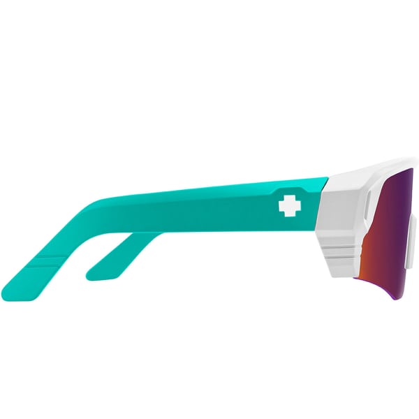 Lunette vélo SPY MONOLITH SPEED MATTE WHITE TEAL HAPPY GRAY GREEN DARK PURPLE MIRROR
