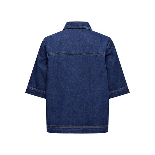 ONLY Belle Denimskjorte, Dark Blue Denim, XL