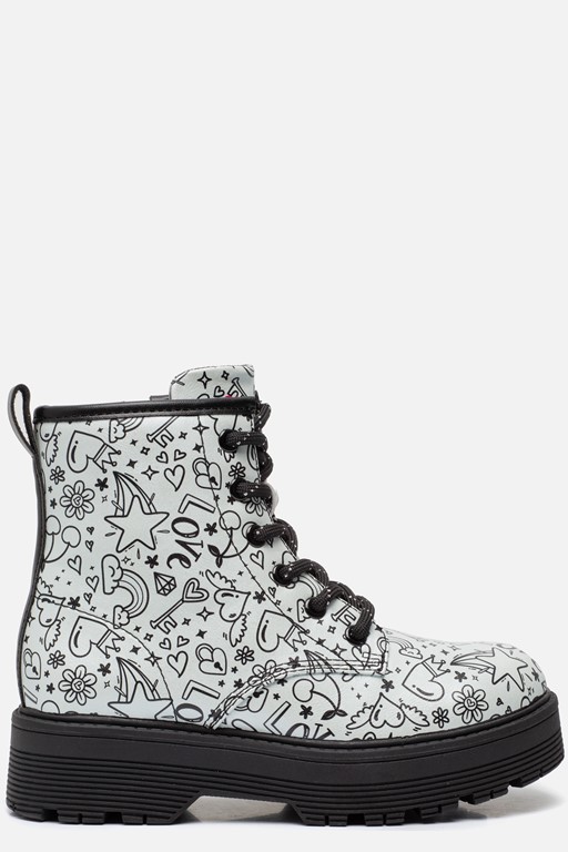 Skechers Gravlen Hi Veterboots wit Synthetisch