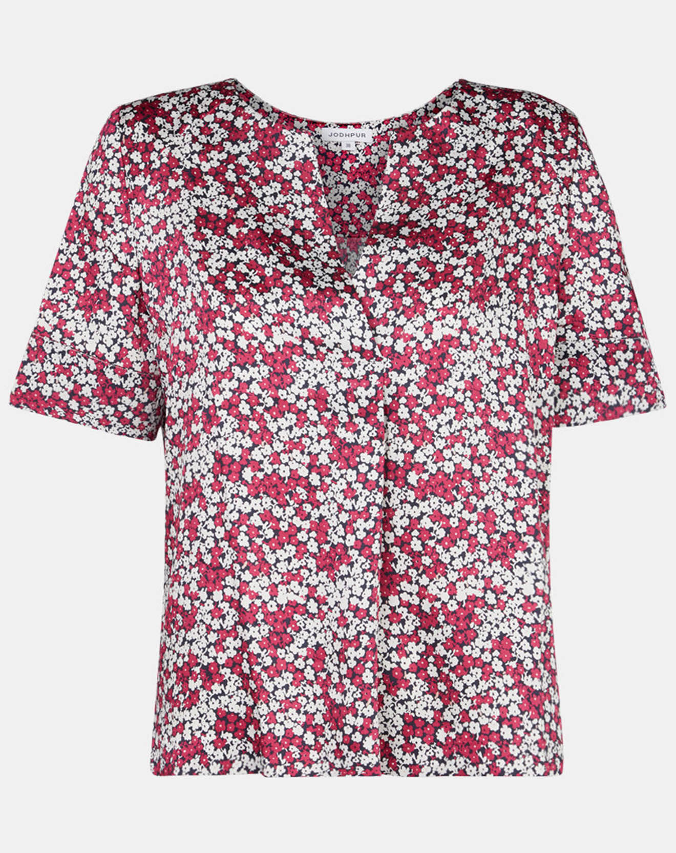 Jodhpur Top Cleo à fleurs rose foncé