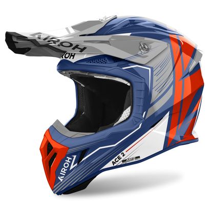 Casque cross Airoh AVIATOR ACE 2 -ENGINE 2024 - Bleu