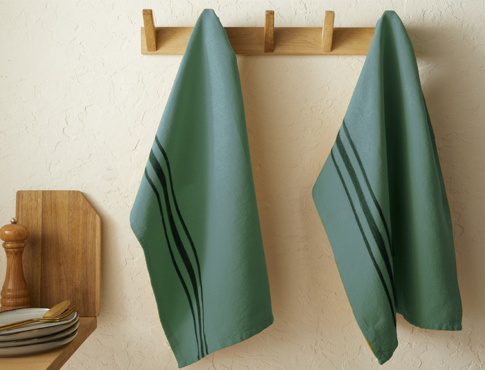 Lot de 2 torchons unis-Au comptoir