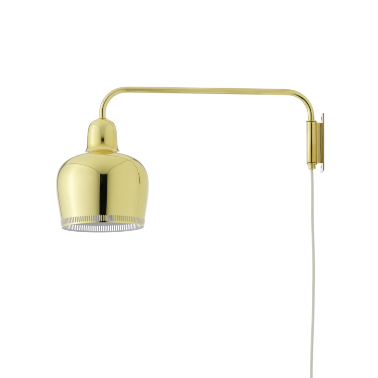 Artek Aalto A330S wandlamp messing