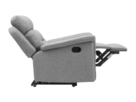 Fauteuil de Relaxation 1 place en Tissu Gris Léon - Gris clair - Loungitude