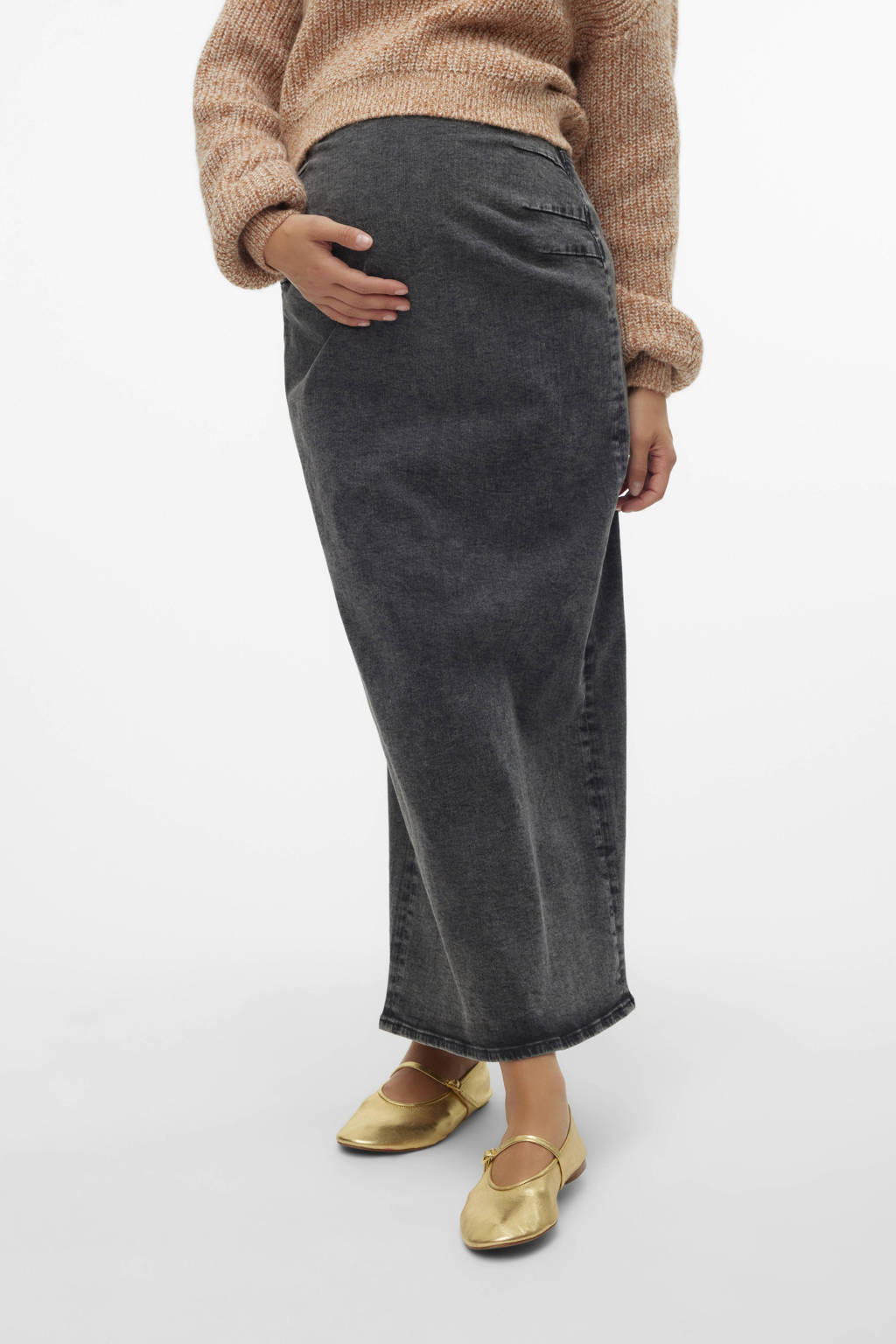MAMALICIOUS zwangerschaps spijkerrok grey denim