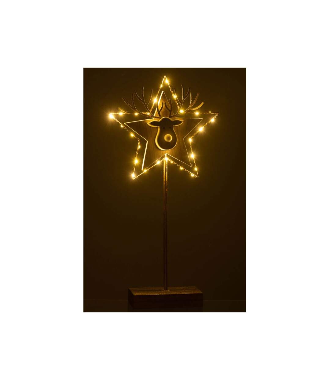 Paris Prix - Décoration De Noël à Led renne étoilé 50cm Or