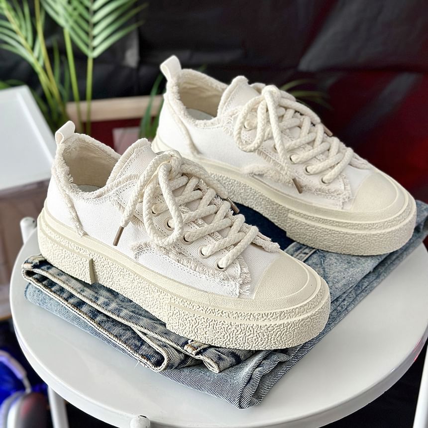 Tanzanite - Canvas Platform Sneakers