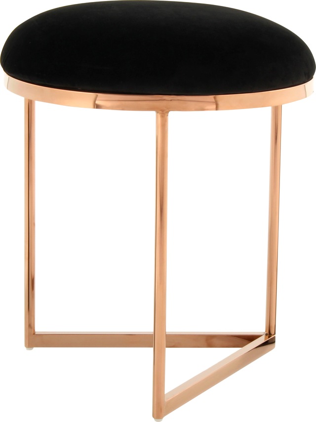 Kayoom Sitzhocker »Hocker Wynona 325,  in stilvollem Design, mit dreieckiger Grundform« 1 Stk. tlg. glamourös, hochwertig, mit gepolsterter Sitzfläche in runder Form