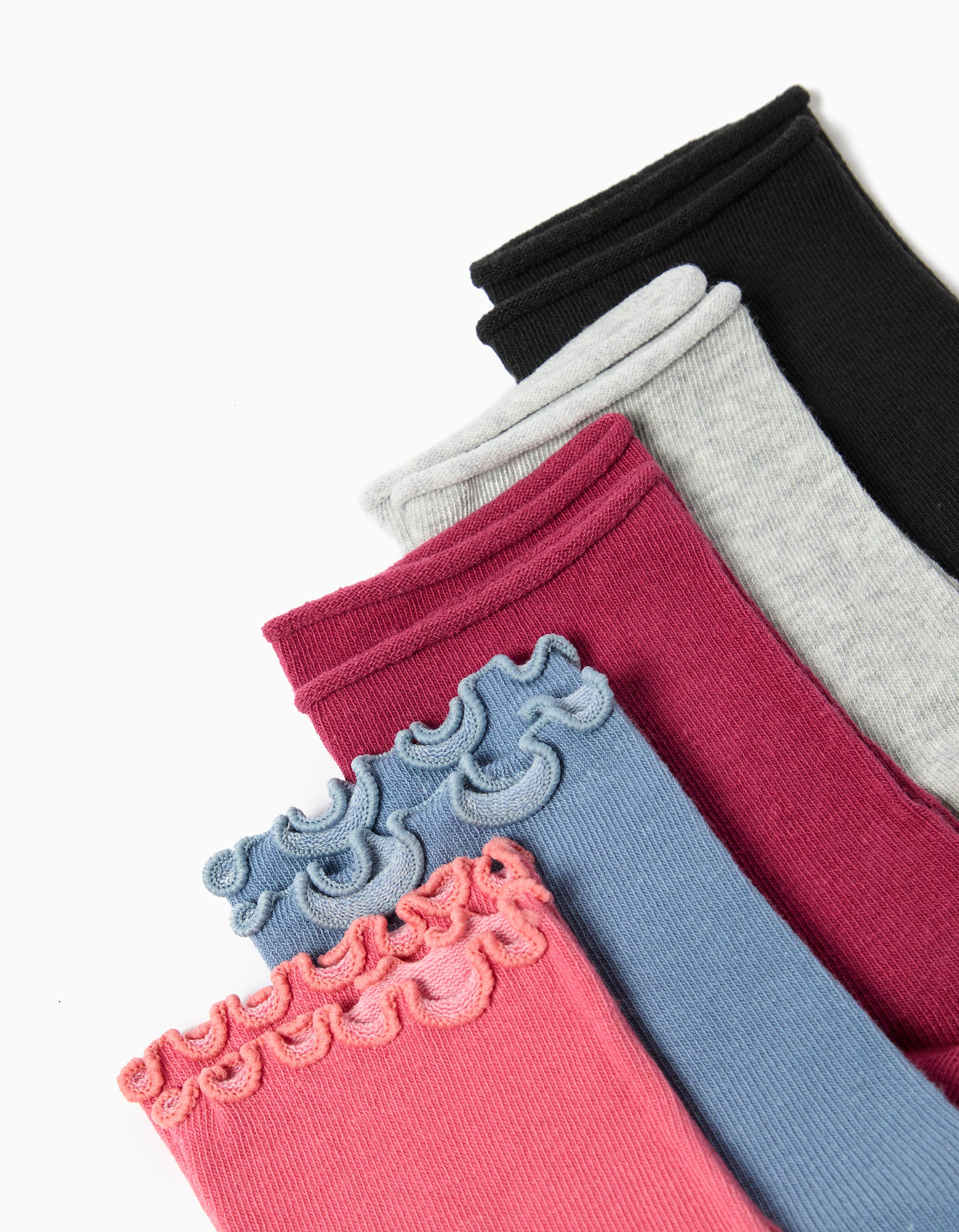 Pack 5 Pares de Meias, Menina, Multicolor