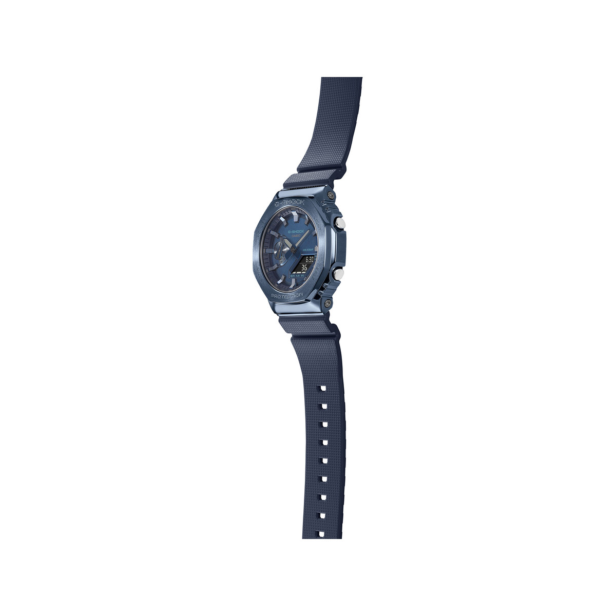 Montre G-SHOCK homme acier bracelet résine bleue