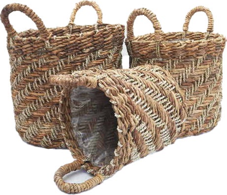 Van der Leeden plantenmand Abaca naturel D 45 H 43 cm