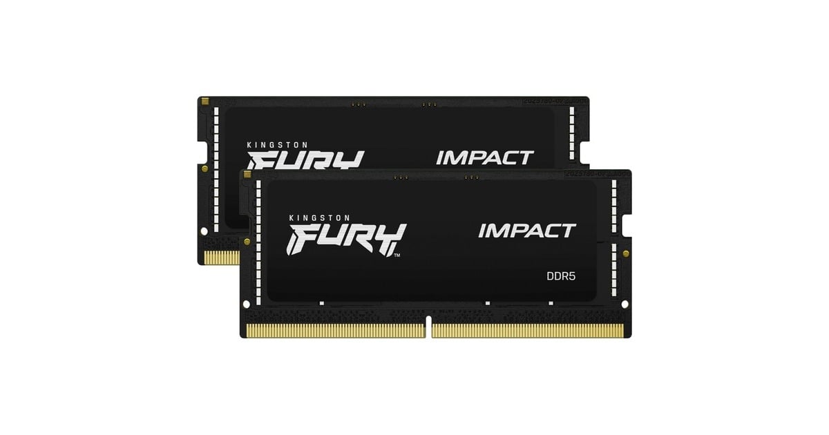 Kingston FURY32 GB DDR5-5600 Kit laptopgeheugen  (Zwart, KF556S40IBK2-32, Impact)