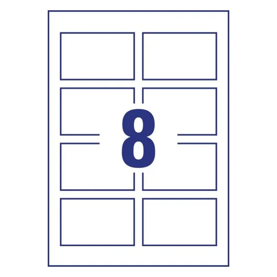 Visitkort Avery Quick&Clean™ til inkjetprinter 85x54 mm hvid 260g - (8 stk. x 25 ark)