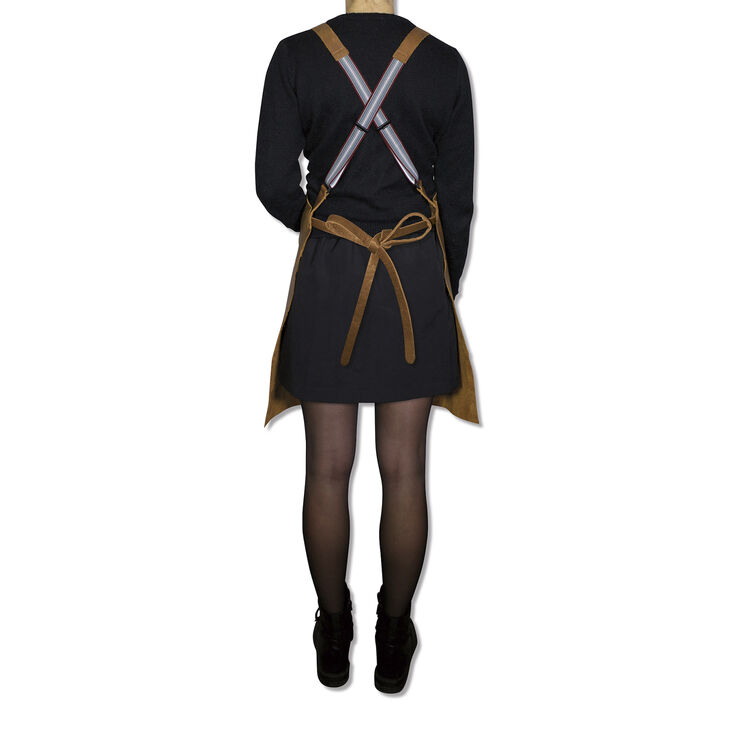 DutchDeluxes Læderforklæde Suspender Serie Apron Vintage Camel Camel