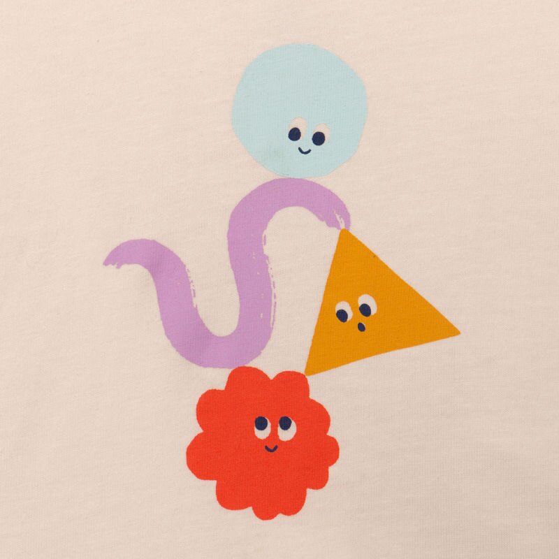 T-shirt bébé garçon arty ludique en coton recyclé blanc Catimini Blanc