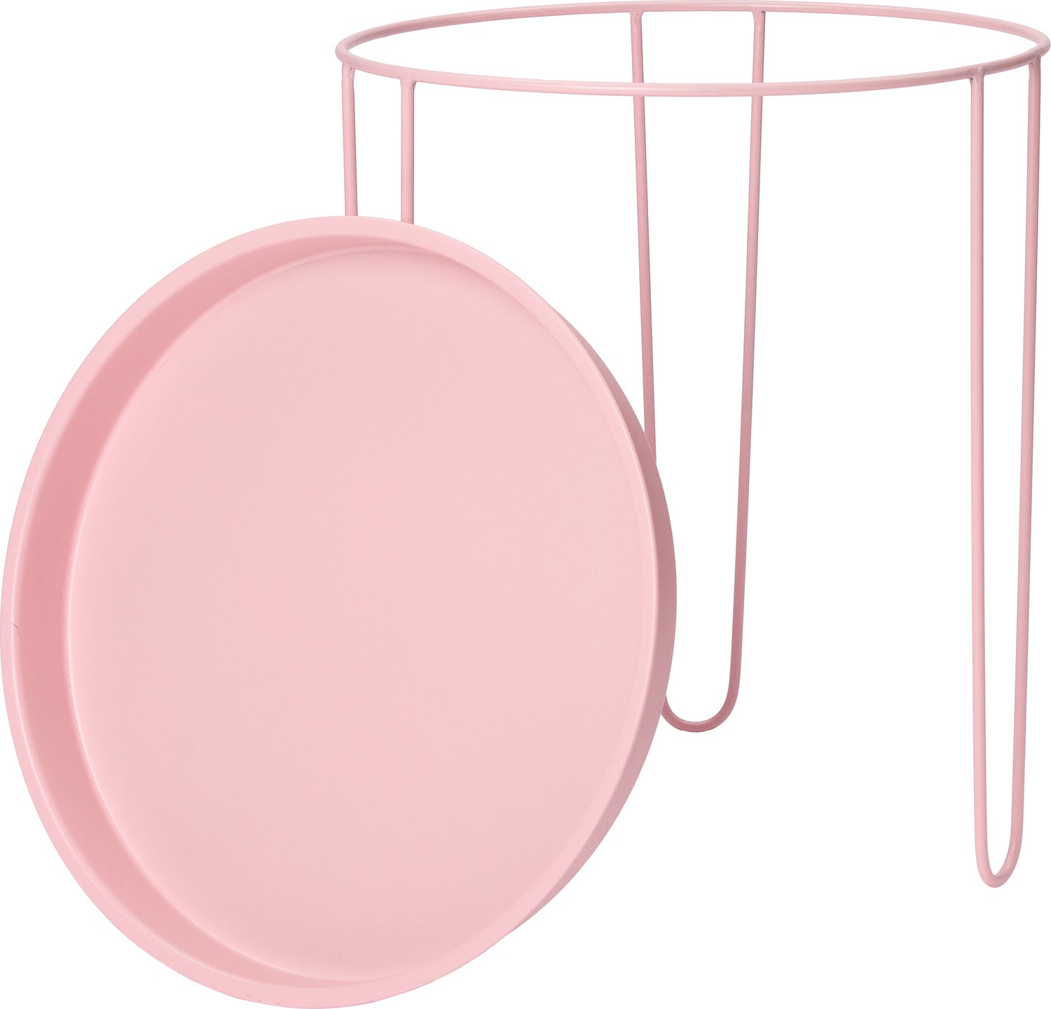 Intratuin bijzettafel Tray roze D 39 H 45 cm