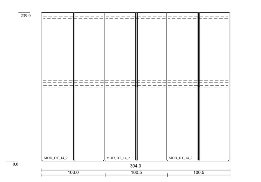 Kleiderschrank Terni 304 x 239 cm