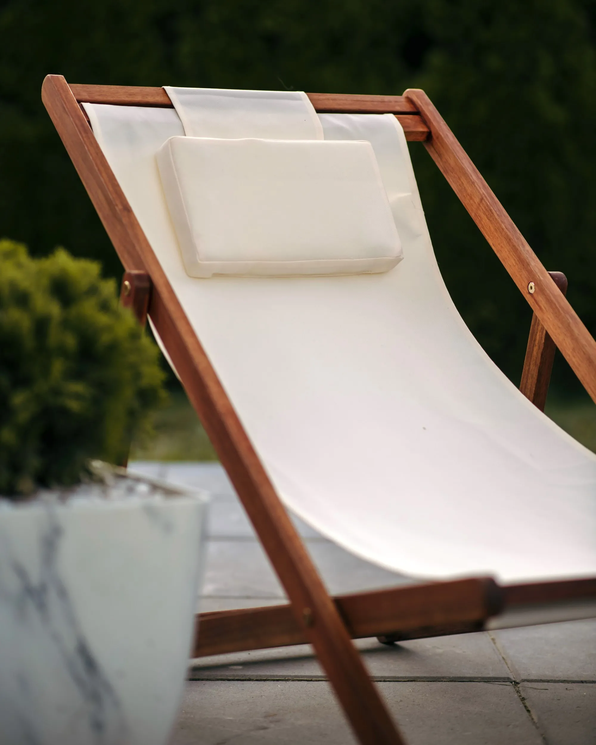 Set van 2 inklapbare ligstoelen AVELLINO met vervangingshoezen Acaciahout Donkerbruin