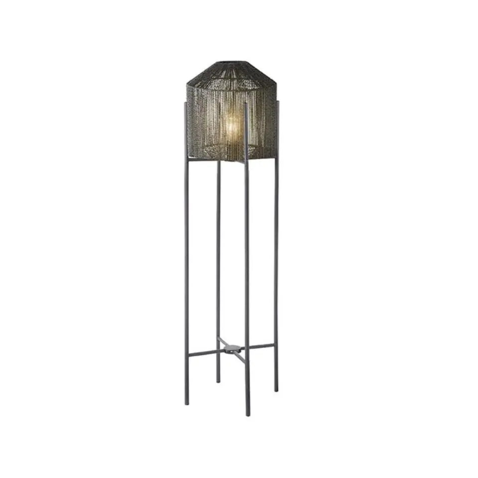 LABEL51 - Vloerlamp Ibiza - 150cm - Zwart - Jute