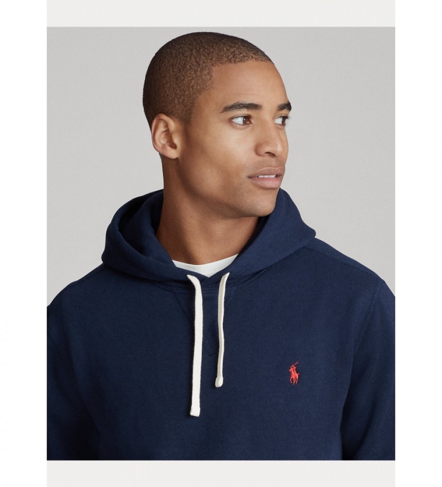 Moletom Ralph Lauren RL azul marinho com capuz