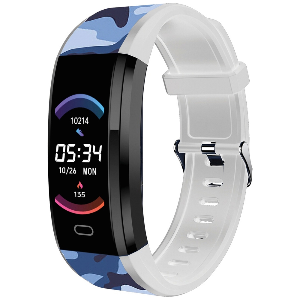 iTime Jr. Fitness-Tracker-Smartwatch für Kinder ab 6 Jahren – Blaues Tarnmuster