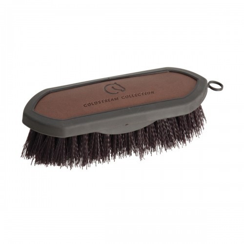 Escova Dandy de couro sintético para cavalos, marrom