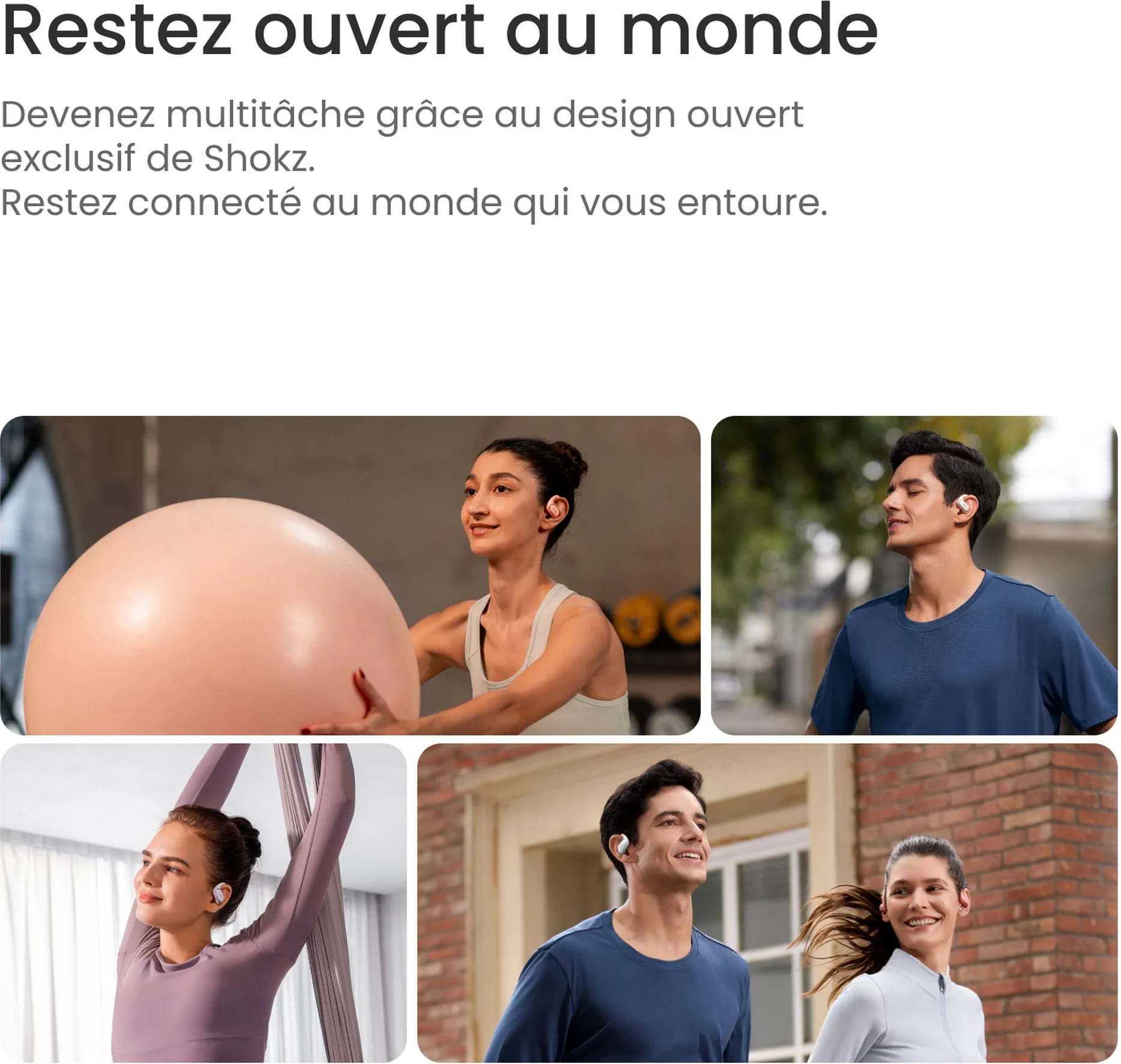 Shokz OpenFit Air Blanc Écouteurs True Wireless