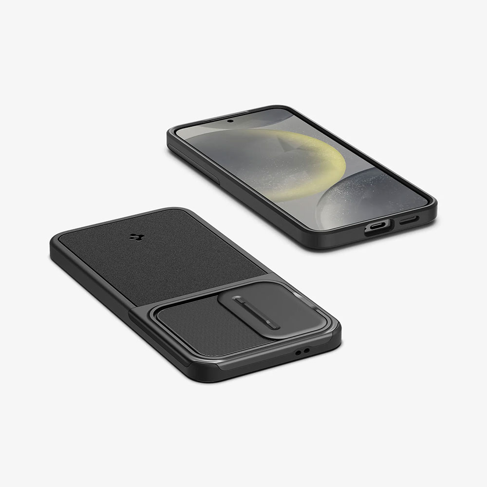 Samsung Galaxy S24 Optik Armor Hybrid Case Hülle mit Cam-Slider (ACS07363) - Schwarz