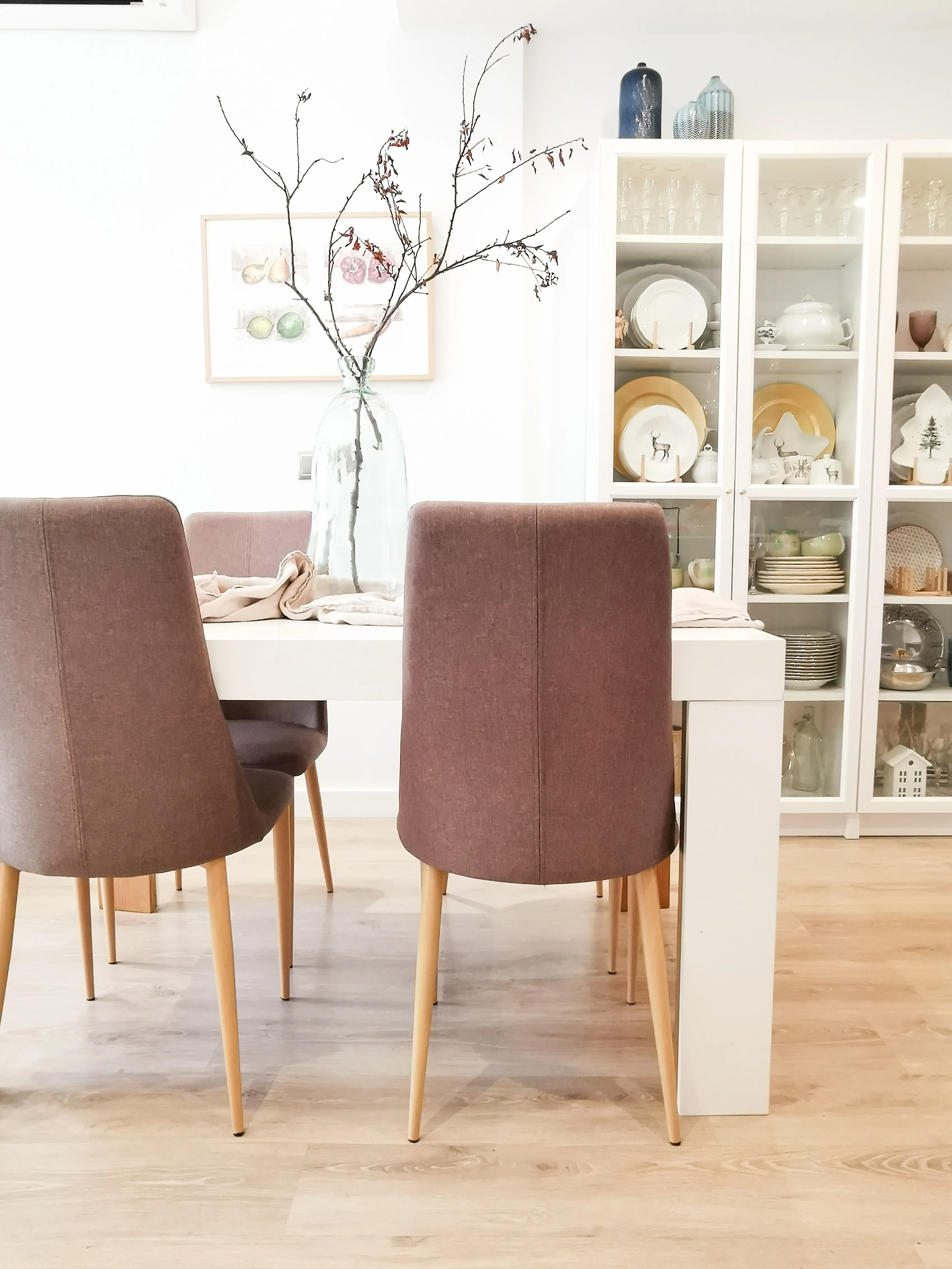 Set van 2 eetkamerstoelen CLAYTON Stof Taupe