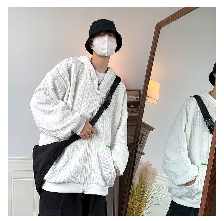 POSI - Effen oversized hoodie met rits